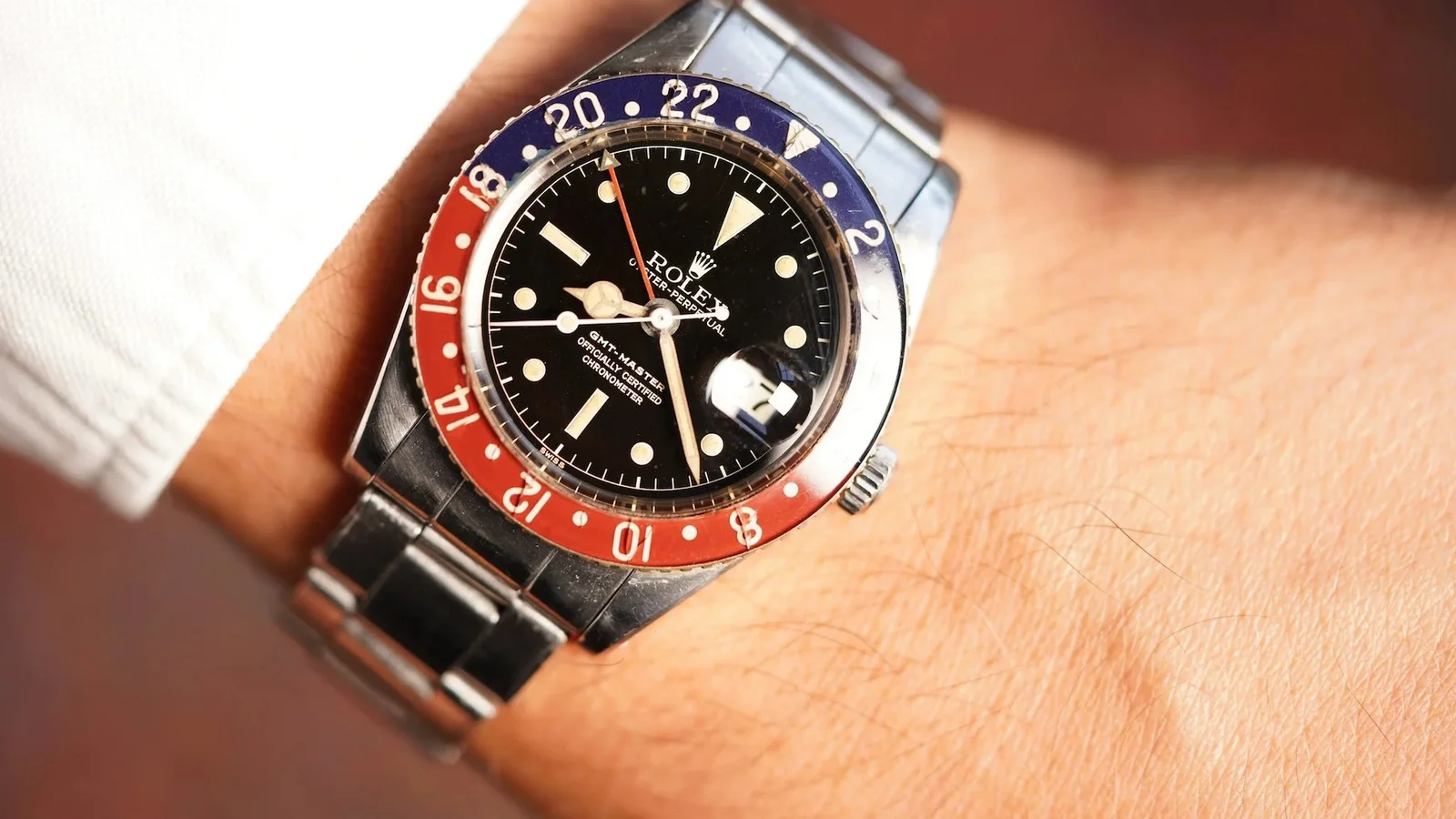Rolex GMT-Master Ref. 6542: Rückruf einer Bakelit-Lünette. Aufnahme: Fratellowatches.